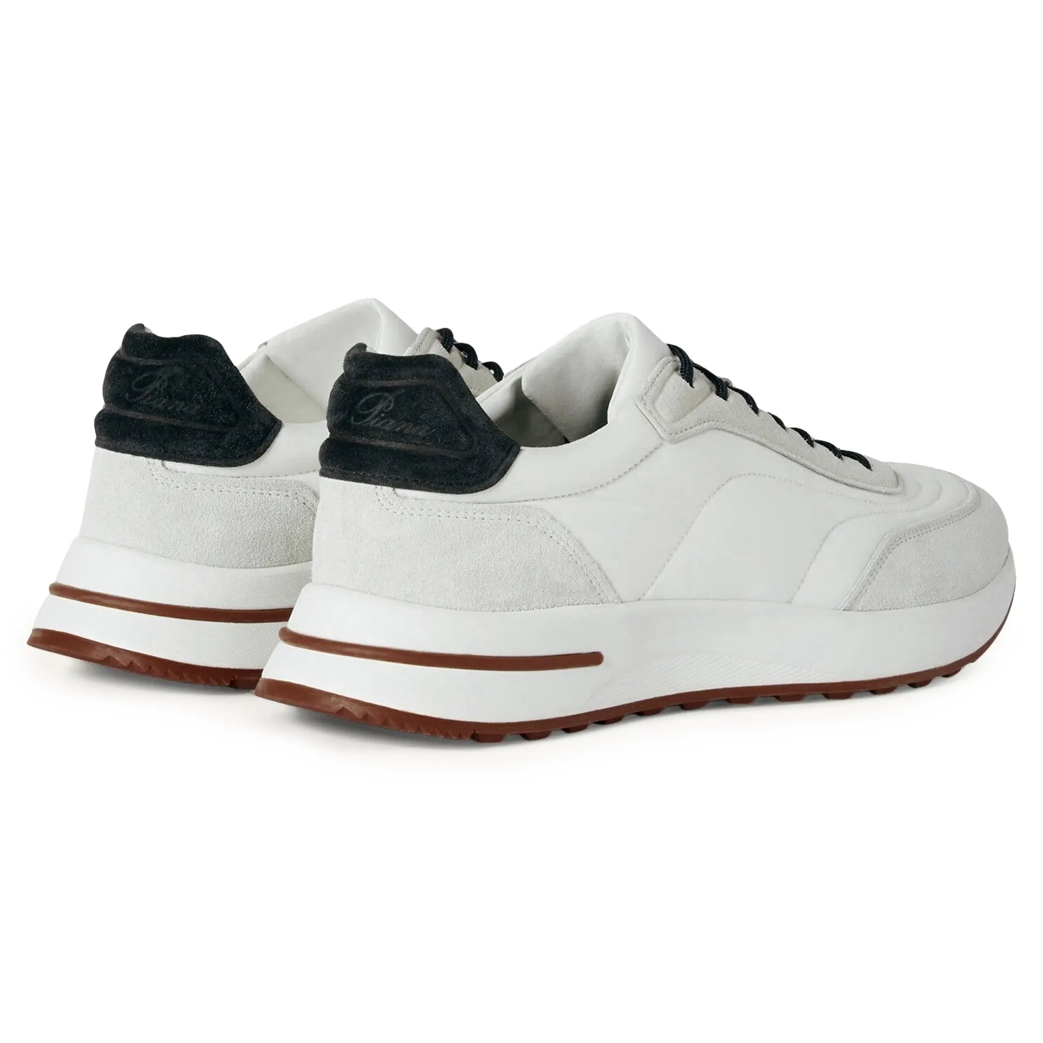 Back Side View of Loro Piana Week End Walk White Sneaker FAP9780_1000